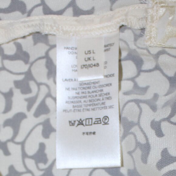 Anthropologie Susanna Burnout Velvet Button down Maize Yellow Gold Blouse Large - Picture 8 of 10